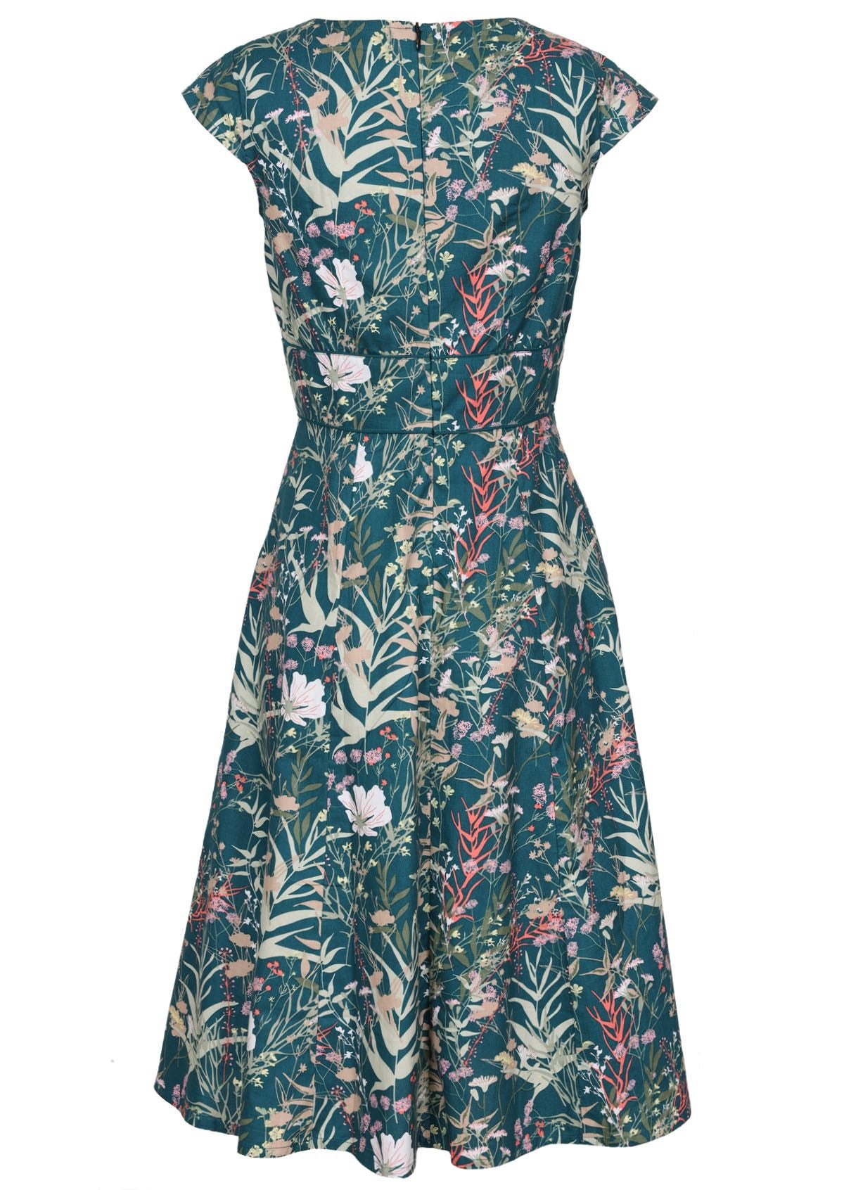 Back View Knee Length Womens Dress Back Zipper