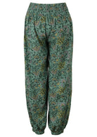 Back view smocked elasticated back waistband of pant